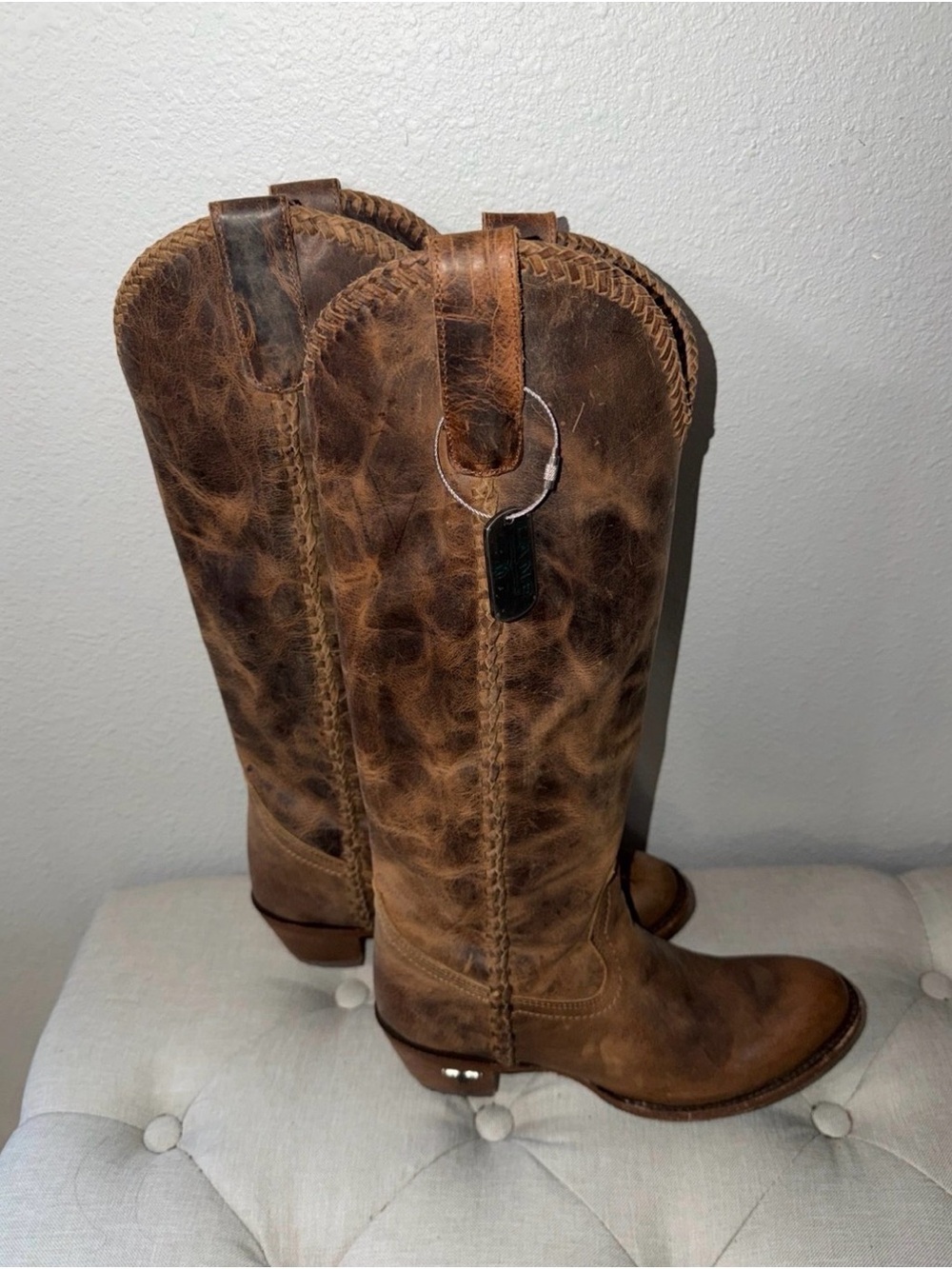 Lane Women’s Tan Western Heeled Boots - Picture 3 of 5